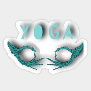 Yoga hands technique Sticker